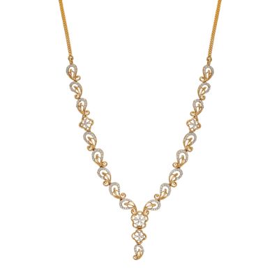 Enticing Paisely Diamond Necklace