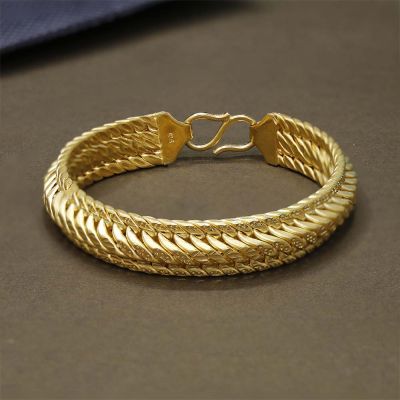 Vaibhav Jewellers 22K Plain Gold Hollow Bracelet 65VH6217