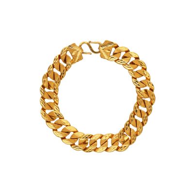 22Kt Plain Gold Men Bracelet 65VH8109