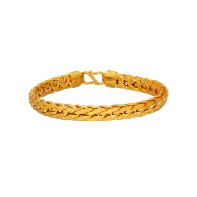 22Kt Gold Gents Hollow Bracelet 65VH9959