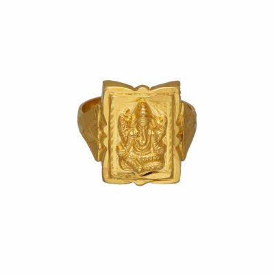 22K Gold Casting Lord Ganesha Ring 93VC820