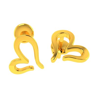 18KT Yellow Gold Kids Stud Earrings VKE-940