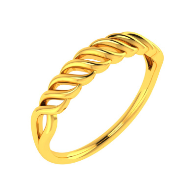 22K Twisted Rope Gold Band