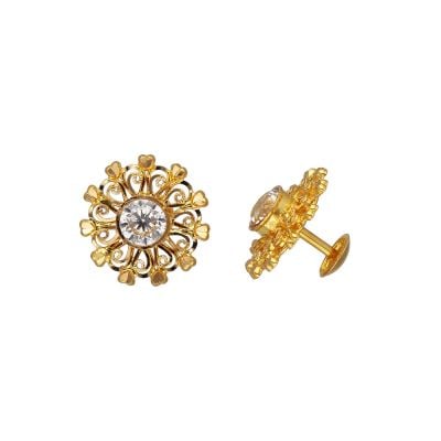 73VH3693 | Vaibhav Jewellers 22K Semi Precious Gold Studs 73VH3693