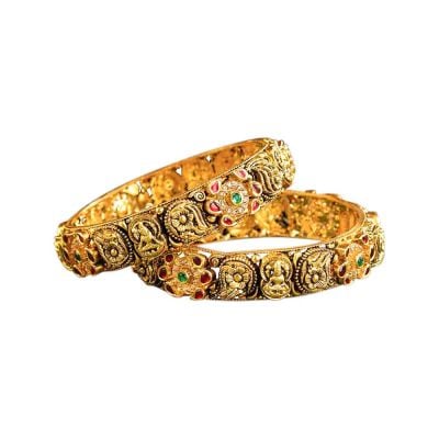 131VG57-131VG58 | Vaibhav Jewellers 22K Antique Kundan Bangles 131VG57