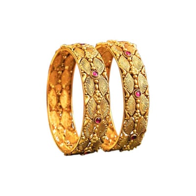 125VG1182 | Vaibhav Jewellers 22K Antique Bangles 125VG1182