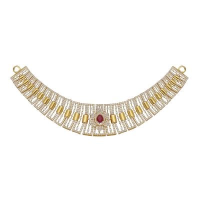 5VG7663 | Vaibhav Jewellers 22K Gold Signity Choker 5VG7663
