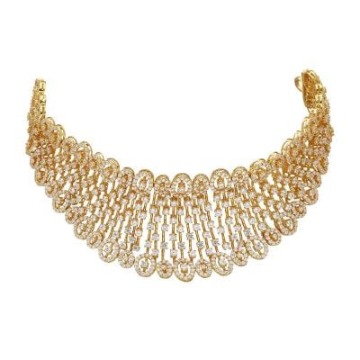 5VG7711 | Vaibhav Jewellers 22K Gold Signity Choker 5VG7711