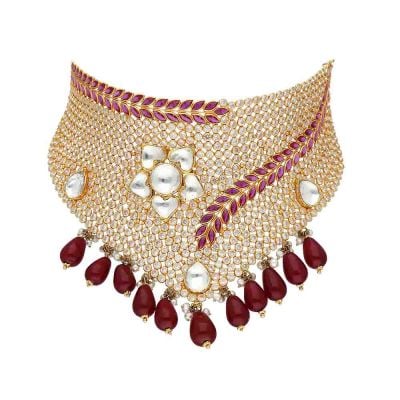 10VG3522 | Vaibhav Jewellers 22K Semi Precious Choker 10VG3522