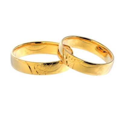 492DA724-492DA725 | Vaibhav Jewellers 18K Gold Fancy Couple Rings 492DA724-492DA725