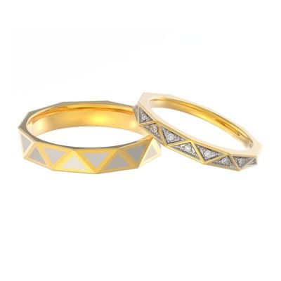 148G9590-492A745 | 18K Diamond Fancy Couple Rings 148G9590-492A745