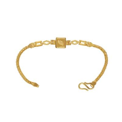 67VA9714 | 22Kt Plain Gold Kids Designer Bracelet 67VA9714