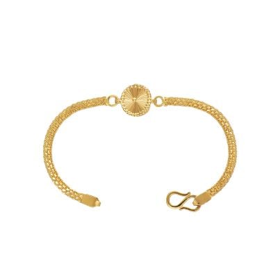 67VA9740 | 22Kt Plain Gold Mumbai Baby Bracelet 67VA9740