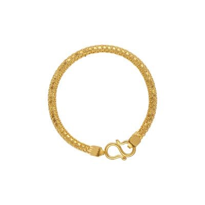 67VA9839 | 22Kt Plain Gold Chain Design Baby Bracelet 67VA9839