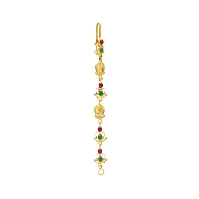 86VG1405 | 22Kt Gold Ruby Emerald Hook Model Maties 86VG1405