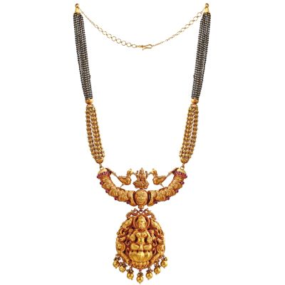 201VA1077 | Goddess Lakshmi Gold Necklace