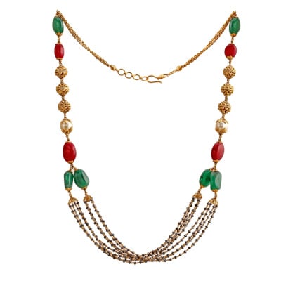 201VA1109 | Trendy Multi-Gem Diamond Necklace