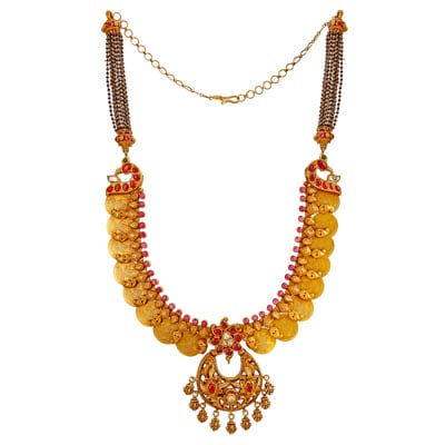 201VA1237 | Lakshmi Coin Gold Necklace
