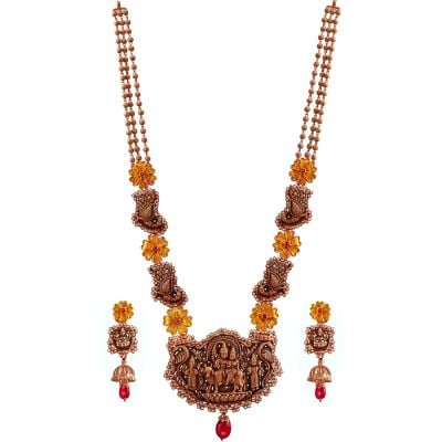 124VG1513 | Divine Mahadev Gold Necklace Set