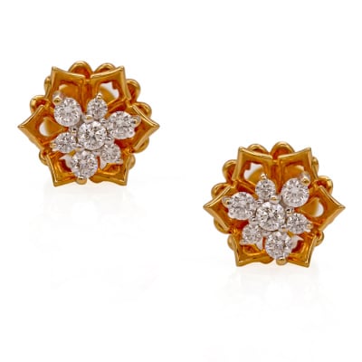 155G2207 | Offbeat Nakshatra Diamond Studs Earring