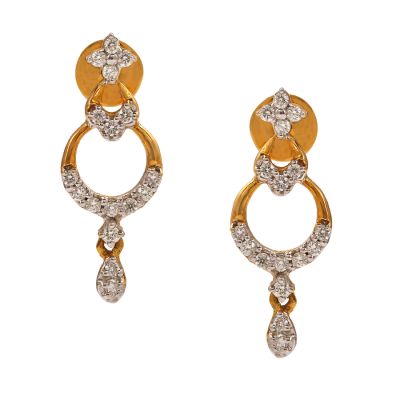 155VG3627 | Muti-tiered Drop Diamond Earring