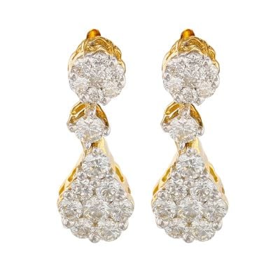 155VG5796 | Cluster Diamond Earrings