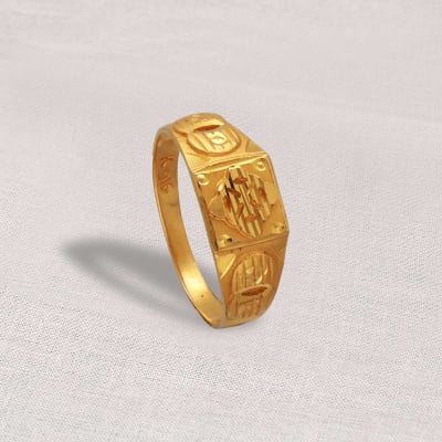 Hoyon Classic Men's Ring Engraved Chinese Characters Ring Gold Jewelry  Factory Wholesale - Rings - AliExpress