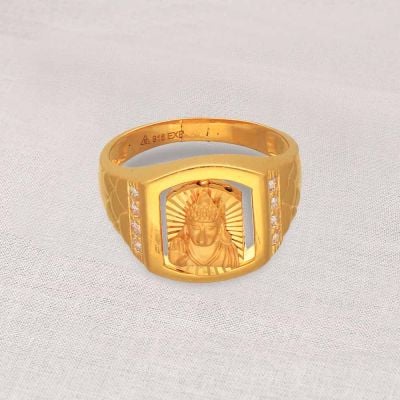 22kt divine double sided gold ring for men 97vm6386 97vm6386
