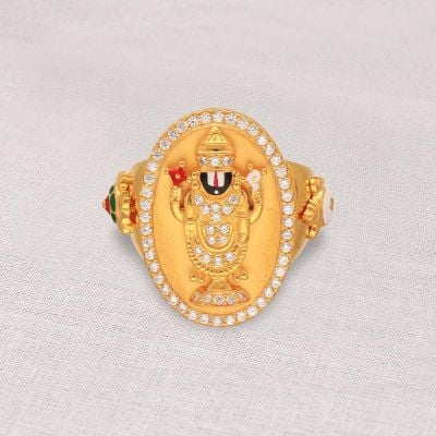 Venkateswara swamy Gold rings designs - YouTube