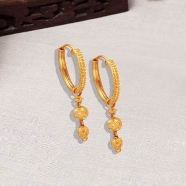 Orchid Bud Chain Drop Gold Earrings | Jewelry Online Shopping | Gold Studs  & Earrings