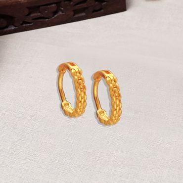 Solid 14k Gold Hoop Earrings for Women | 14k Yellow Gold Hoop Earrings –  KesleyBoutique