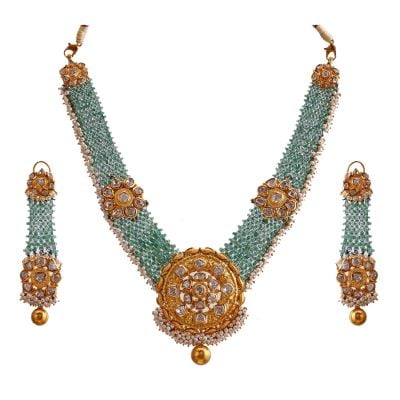 451VG614 | Agate Pachi Gold Necklace Set