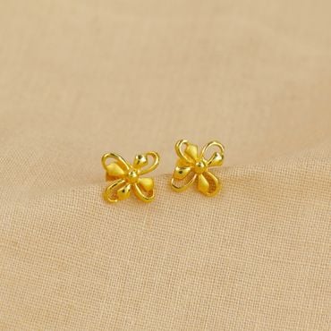 Adorable Gold Stud Earrings for Kids