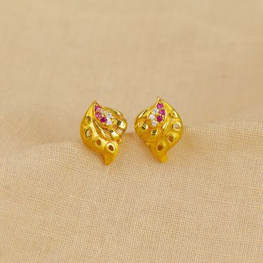 14k Gold Plated Silver October CZ Flower Children Screw Back Baby Earrings  | eBay
