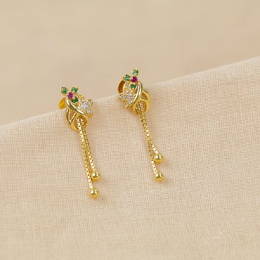 The Cindy Rose Gold Huggie Hoop Dangle Earrings – Modern Gents