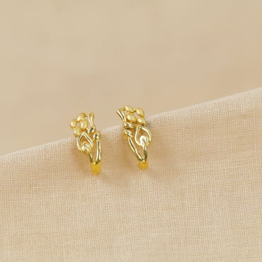 22kt casting petal pattern j tops gold earrings 79vg6625 79vg6625