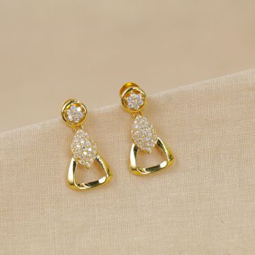 Simple American Diamond Stud earrings – Silvermerc Designs