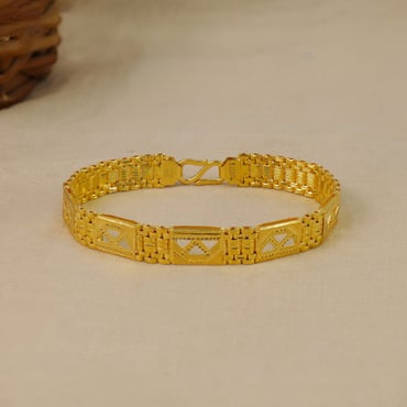 Lab Grown Diamond Men's Bracelets Made with 18K Recycled yellow Gold