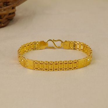 22K Yellow gold Men's Bracelet Beautifully handcrafted diamond cut design  197 | eBay