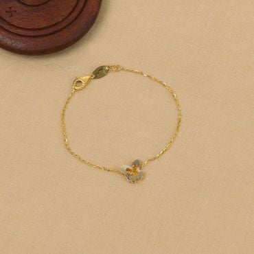 Japanese 3-row Platinum & Rose Gold Bracelet for Women with Diamond Cu