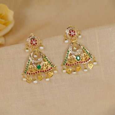 Gold Earrings Collection - Glitz and Glamour at OM Jewellers