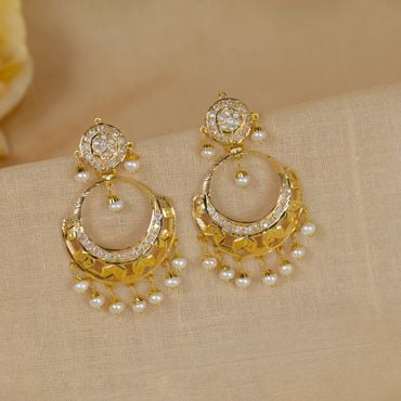 Buy Elegant Flower Design Light Weight One Gram Gold Earrings for Girls