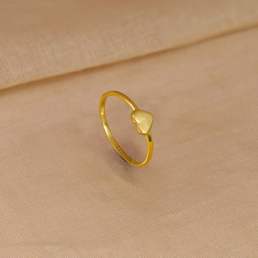 14K Gold Signet Diamond Initial Letter Ring – Baby Gold
