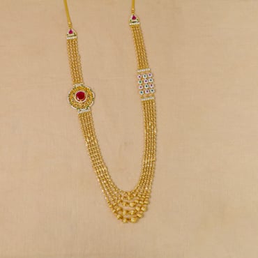 Gold tone Nagapadam Long Necklace Haram - PP100267 – Kaya Online