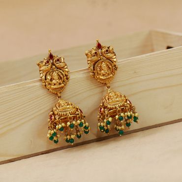 Yellow Gold Hanging Bell Earrings