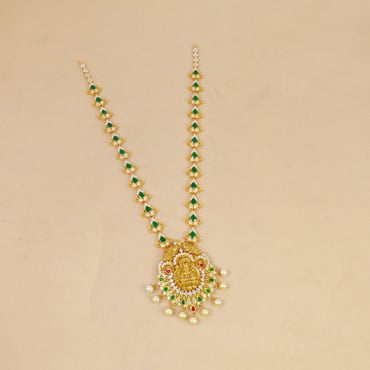 Buy Marriage Bridal Gold Necklace Design Net Pattern Stone Covering Necklace  Online
