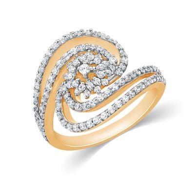 JRA152210 | Snail Sparkler Diamond Ring