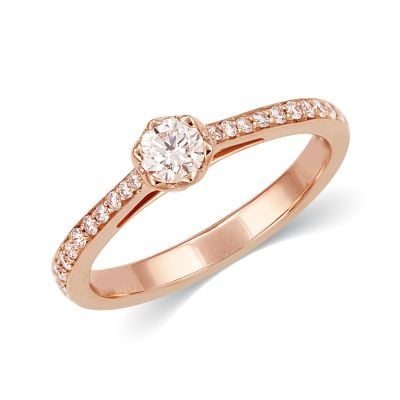 JRW72730E | Rose Gold Tiara Diamond Ring