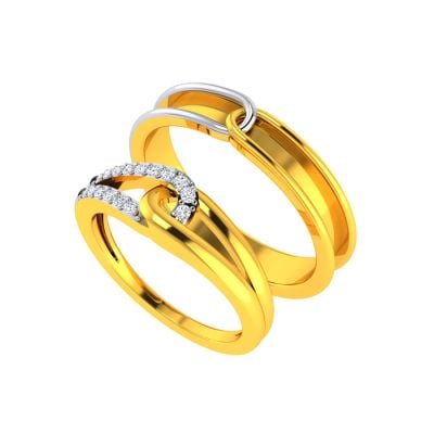 VCR742 | The Holy Clasp Couple Gold Bands