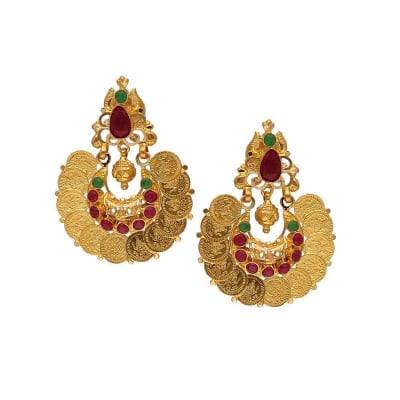 74VJ888 | Vaibhav Jewellers 22k Gold Chandini Jhumkies 74VJ888